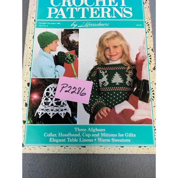 Vintage Crochet Patterns By Herrschners 1988 3 Magazines Afghans Sweaters - Picture 5 of 5
